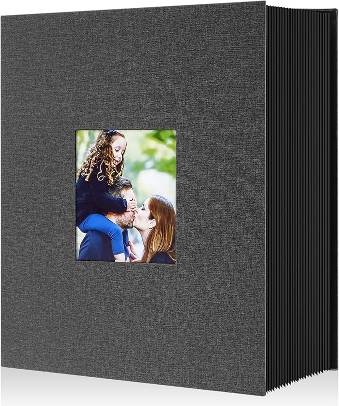 ywlake 相册 4x6 1000 垂直口袋,超大容量亚麻封面相册仅可容纳 1000